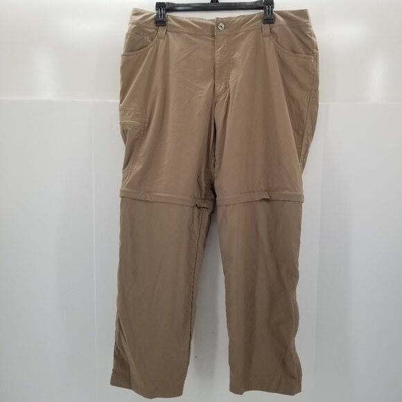 Marmot Pants Mens Brown Convertible Cargo Shorts Nylon Hiking Outdoor 36 x 29 - Picture 1 of 9